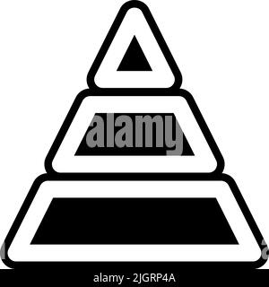 Symbol für die Diagrammpyramide . Stock Vektor