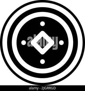 Chinesische Hochzeitsmünze Symbol . Stock Vektor