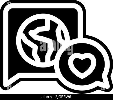 Earth Day Chat Bubble-Symbol . Stock Vektor