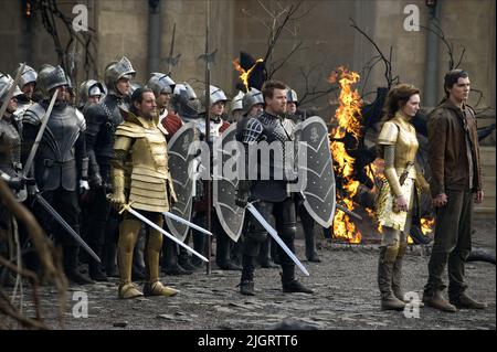 IAN MCSHANE, EWAN MCGREGOR, ELEANOR TOMLINSON, NICHOLAS HOULT, JACK, dem riesigen Slayer, 2013 Stockfoto