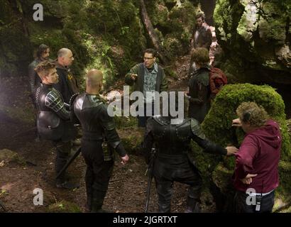 EWAN MCGREGOR, Bryan Singer, NICHOLAS HOULT, JACK, dem riesigen Slayer, 2013 Stockfoto