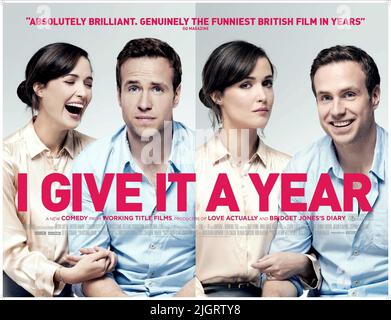 ROSE BYRNE, Rafe Spall, Plakat, GEBE ICH ES EIN JAHR, 2013 Stockfoto