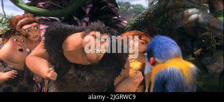 THUNK, UGGA, GRUG, EEP, die CROODS, 2013 Stockfoto