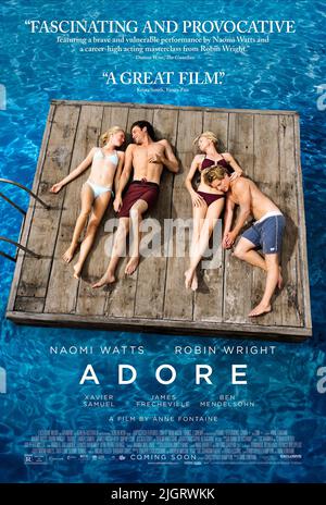 NAOMI WATTS, JAMES FRECHEVILLE, Robin Wright, XAVIER SAMUEL POSTER, verehren, 2013 Stockfoto