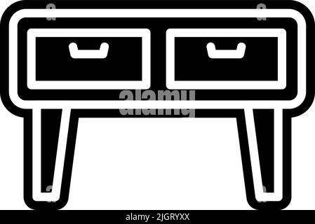 Symbol für Möbelschublade . Stock Vektor