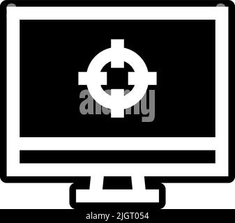 Gaming-Monitor-Symbol . Stock Vektor