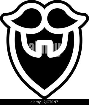 Friseur und Friseur Shop Bart Icon . Stock Vektor