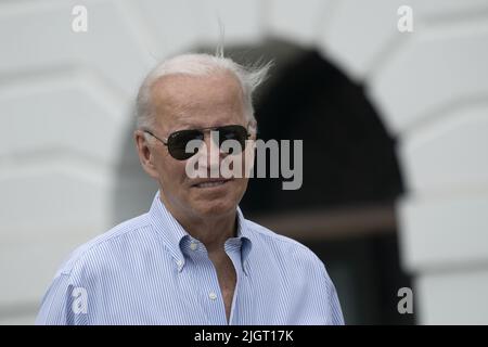 Washington, Usa. 12.. Juli 2022. Der Präsident der Vereinigten Staaten, Joe Biden, veranstaltet das Kongress-Picknick am Dienstag, den 12. Juli 2022, beim Kongress-Picknick im Weißen Haus in Washington, DC. Foto von Chris Kleponis/UPI Kredit: UPI/Alamy Live News Stockfoto