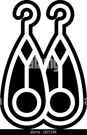 Muttertag Ohrringe Symbol . Stock Vektor