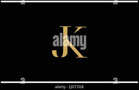 JK ,KJ ,J ,K ,K Logo-Monogramm mit abstrakten Buchstaben Stock Vektor