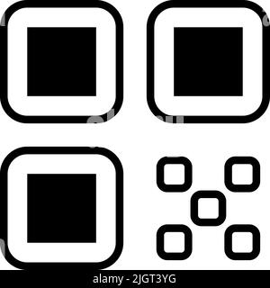 Online-Shopping qr-Code-Symbol . Stock Vektor