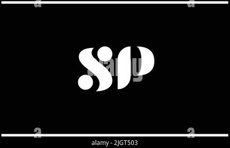 Alphabet Letters SP- oder PS-Geschäftslogo-Vorlage für jedes Unternehmen Stock Vektor