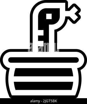 Zeigt das Schlangensymbol an. Stock Vektor