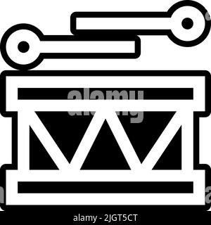 Zeigt das Trommeln-Symbol an. Stock Vektor