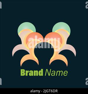Das Logo hat eine moderne Form und eignet sich für die Anzeige in jedem Bereich. Stock Vektor