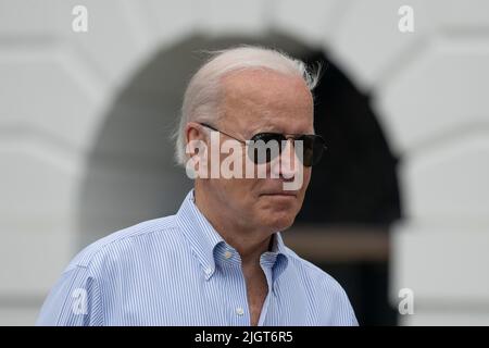 Washington, Vereinigte Staaten. 12.. Juli 2022. Der Präsident der Vereinigten Staaten, Joe Biden, veranstaltet am Dienstag, den 12. Juli 2022, das Kongress-Picknick im Weißen Haus in Washington, DC. Quelle: Chris Kleponis/Pool via CNP/dpa/Alamy Live News Stockfoto