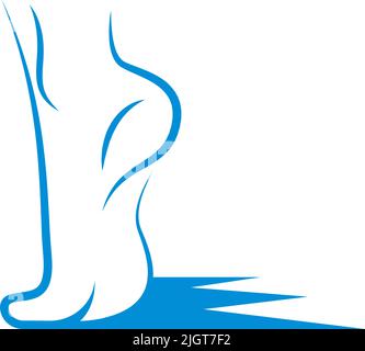Human Foot Icon Logo Design Illustration Vektor Stock Vektor