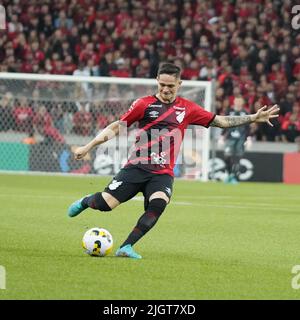 Curitiba, Brasilien. 12.. Juli 2022. Khellven beim Rückspiel von Athletico x Bahia für die 16. Runde der Copa do Brasil im Estádio Joaquim Américo Guimarães in Curitiba, PR. Kredit: Carlos Pereyra/FotoArena/Alamy Live Nachrichten Stockfoto