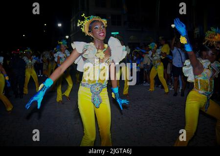 Die 49. Independence Day Junkanoo Street Parade in Nassau auf den Bahamas Stockfoto