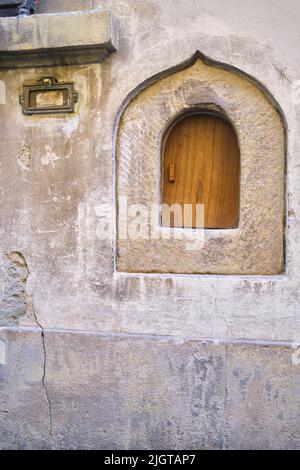 Historisches Weinfenster oder Buchetta Del Vino Florenz Italien Stockfoto