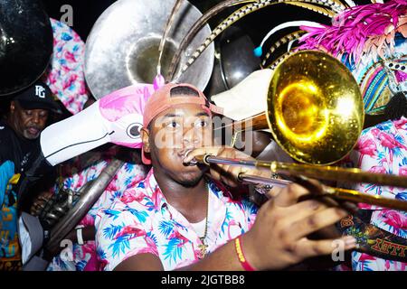 Die 49. Independence Day Junkanoo Street Parade in Nassau auf den Bahamas Stockfoto