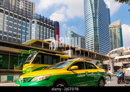 Bus Rapid Transit Terminal Station, Sathorn, Bangkok, Thailand Stockfoto