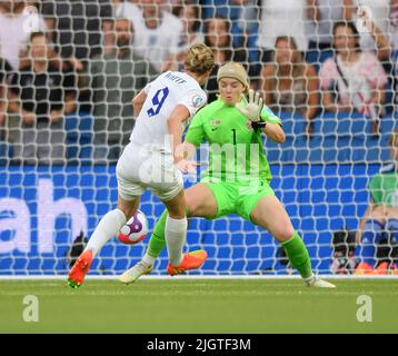 11 Jul 2022 - England gegen Norwegen - UEFA Women's Euro 2022 - Gruppe A - Brighton & Hove Community Stadium Englands Ellen White punktet während des Spiels gegen Norwegen. Bildnachweis : © Mark Pain / Alamy Live News Stockfoto