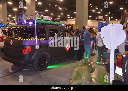 Miami Beach, USA. 09.. Juli 2022. MIAMI BEACH, FL - 09. JULI: Ein Cosplayer wird während des Florida Supercon gesehen, der am 9. Juli 2022 im Miami Beach Convention Center in Miami Beach, Florida, stattfand. Die dreitägige Veranstaltung präsentiert das Neueste aus Popkultur, Comics und SIFI-Film-Memorabilien. (Foto von JL/Sipa USA) Quelle: SIPA USA/Alamy Live News Stockfoto