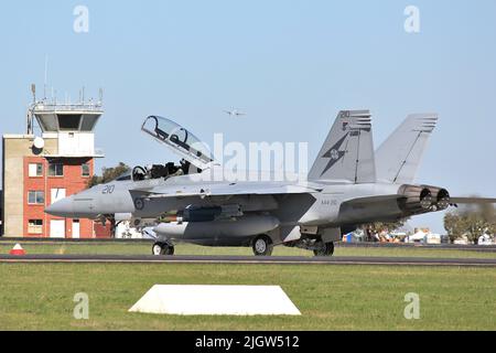 Eine Royal Australian Air Force McDonnell Douglas FA 18 Stockfoto