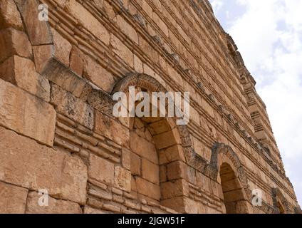 Ruinen der Umayyad Aanjar im Beeka-Tal, gouvernement Beqaa, Anjar, Libanon Stockfoto