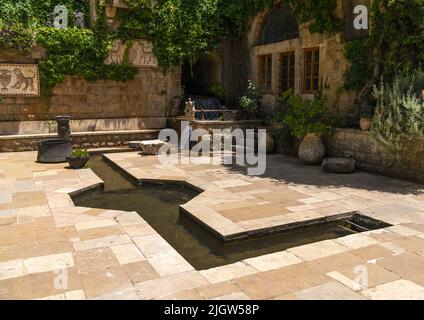 Drusenführer Walid Jumblatt Palace, Governorat Mount Lebanon, Moukhtara, Libanon Stockfoto