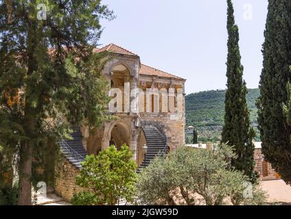 Drusenführer Walid Jumblatt Palace, Governorat Mount Lebanon, Moukhtara, Libanon Stockfoto