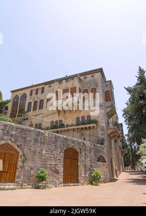 Drusenführer Walid Jumblatt Palace, Governorat Mount Lebanon, Moukhtara, Libanon Stockfoto