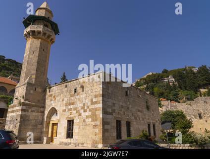 Fakhreddine-Moschee erste Moschee, die im Libanon, im Libanon, in Deir el Qamar, im Libanon gebaut wird Stockfoto