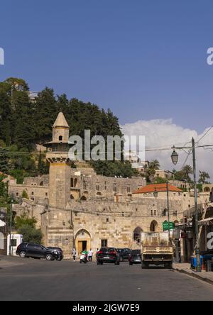 Fakhreddine-Moschee erste Moschee, die im Libanon, im Libanon, in Deir el Qamar, im Libanon gebaut wird Stockfoto