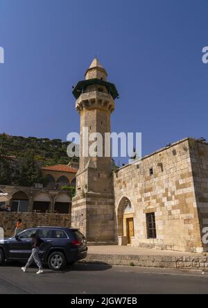 Fakhreddine-Moschee erste Moschee, die im Libanon, im Libanon, in Deir el Qamar, im Libanon gebaut wird Stockfoto