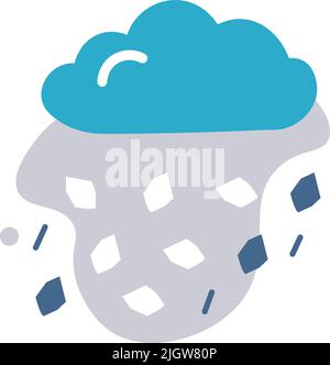 Wettervorhersage für Hagel, Meteorologie und Klima Stock Vektor