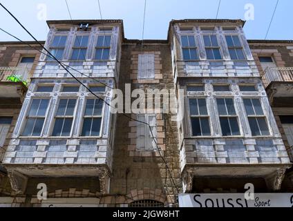 Altes traditionelles libanesisches Haus, Nord-Governorat, Hasroun, Libanon Stockfoto