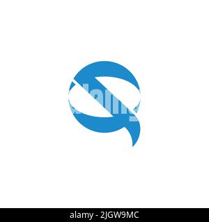 Buchstabe Quadrat einfache geometrische runde Logo Vektor Stock Vektor