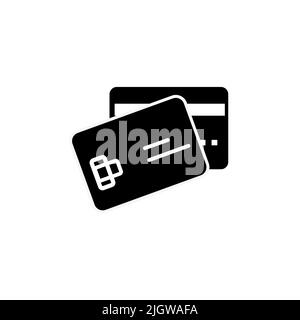 Kreditkartensymbol auf weißem Hintergrund isoliert. Trendige Kreditkartenikone in flachem Stil. Stock Vektor