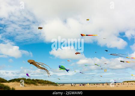 Kite Festival, Barmouth, Nordwales Stockfoto