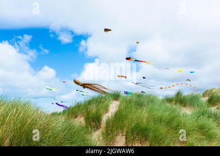 Kite Festival, Barmouth, Nordwales Stockfoto