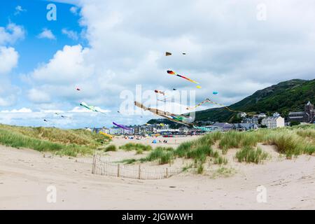 Kite Festival, Barmouth, Nordwales Stockfoto