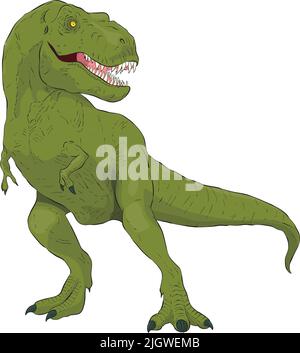 Handgezeichnete T-rex-Vektorgrafik Stock Vektor