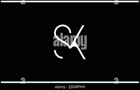 SK, KS Abstract Letters Logo Monogramm Stock Vektor