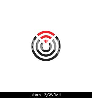 Circle Motion Lines Signal Hotspot Internet Symbol Logo Vektor Stock Vektor