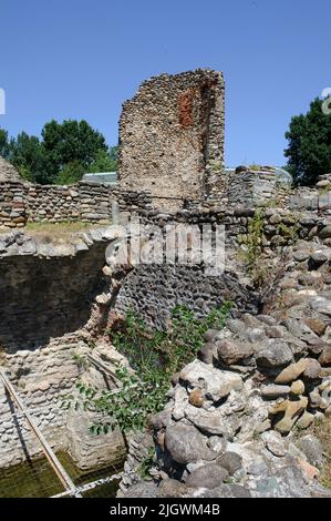 Europa, Italien, Lombardei, VareseDas archäologische Gebiet von Castelseprio mit den Ruinen eines Dorfes, das im 13. Jahrhundert zerstört wurde. Unesco - Wor Stockfoto