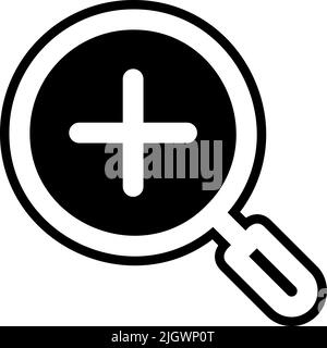 Suchsymbol hinzufügen . Stock Vektor