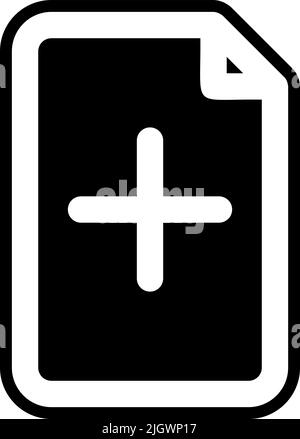 Dateisymbol hinzufügen . Stock Vektor
