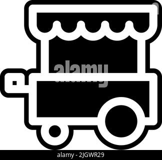 Symbol für den Vergnügungspark-Imbissstand. Stock Vektor